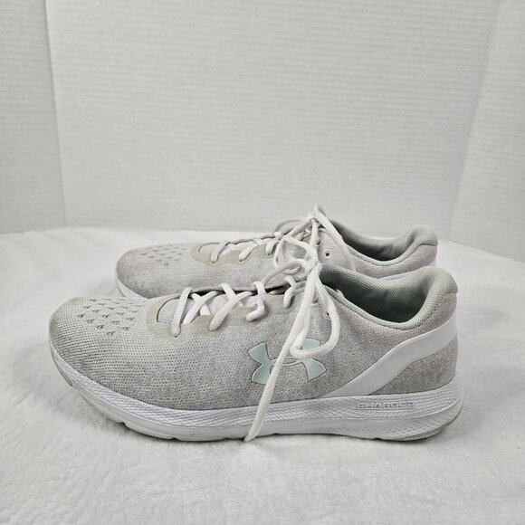 Under Armour Charged Impulse Knit Sneakerss Athletic White Grey Womens 9.5 - Picture 4 of 9
